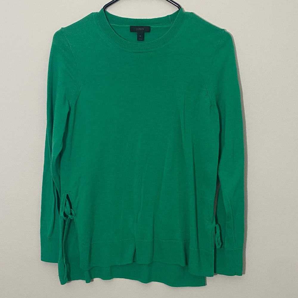 J. Crew 100% Merino Wool Vibrant Green Long Sleeve Top